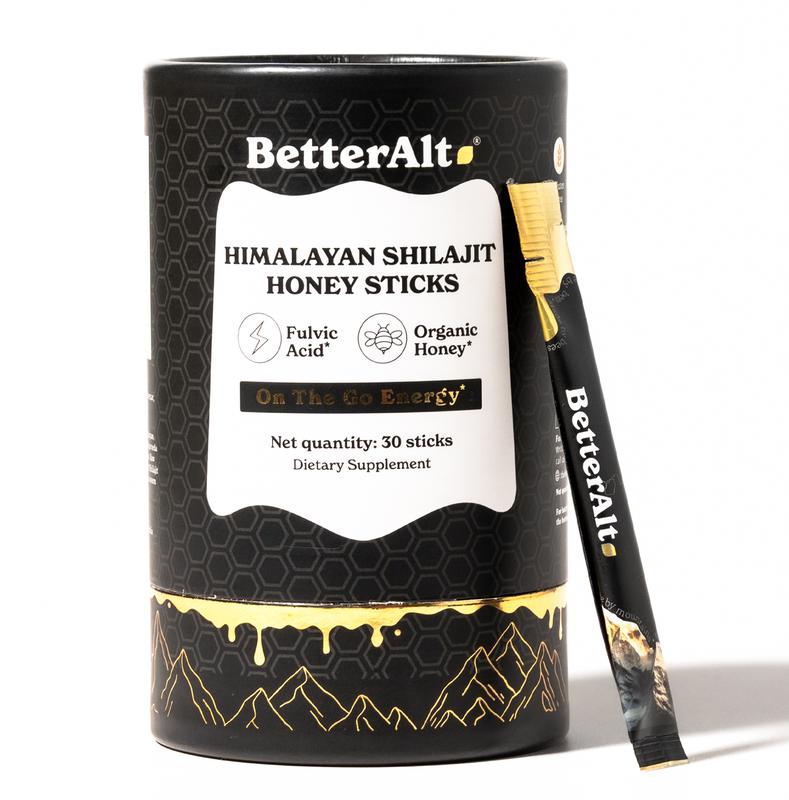 BetterAlt GOLD+ Shilajit Honey Sticks